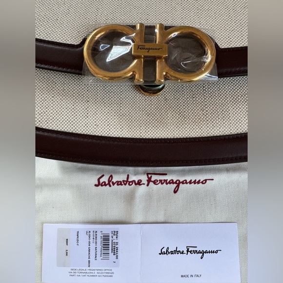 NEWš„FERRAGAMO Trapezio Canvas & Leather Crossbody Bagš„ - Picture 9 of 16